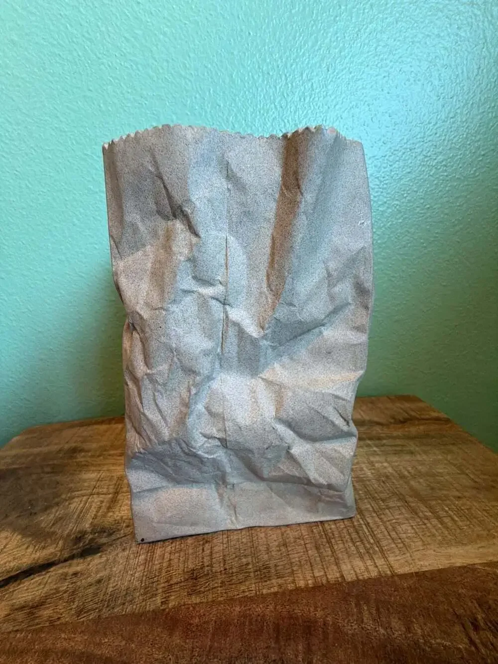 Geary's Beverly Hills Vintage Trompe L'oeil Ceramic Brown Paper Bag Vase